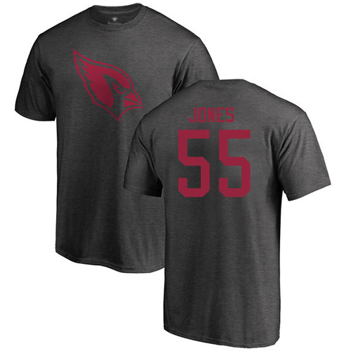 Arizona Cardinals Men Ash Chandler Jones One Color NFL Football #55 T Shirt->arizona cardinals->NFL Jersey